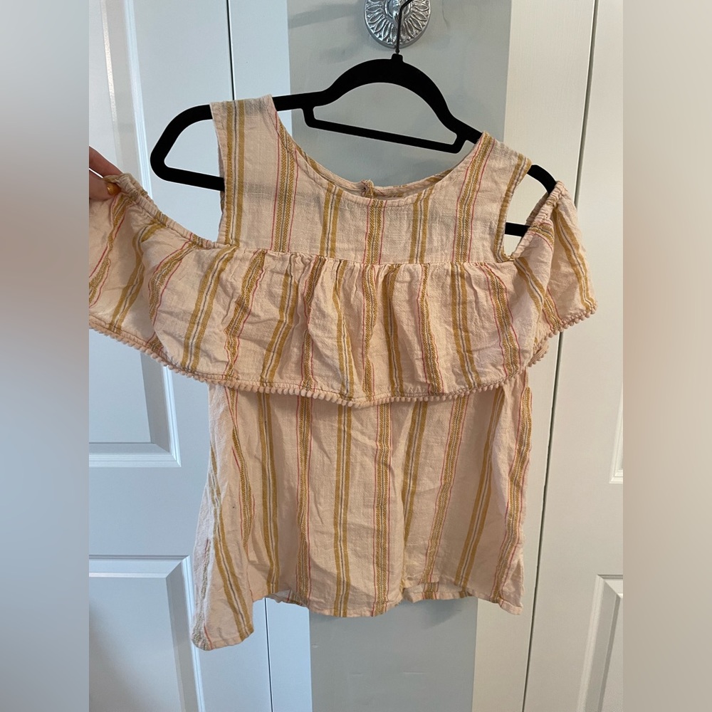 Off the shoulder striped top
